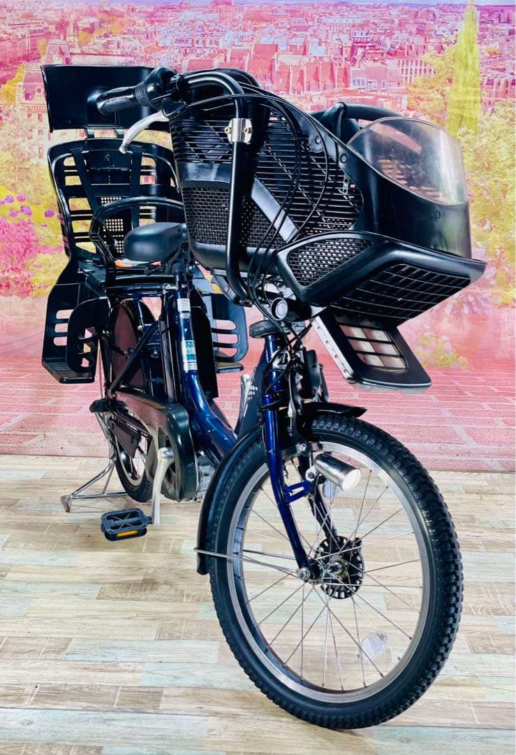 K2157 電動自転車ブリヂストン子供乗せ 20インチ 8.9Ah ブルー