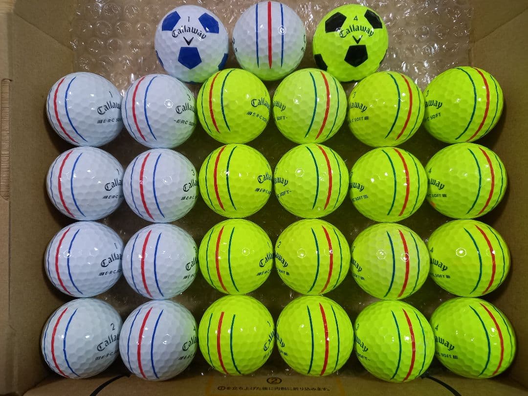 美品キャロウェイ ERC SOFT トリプルトラック ロストボール 27球