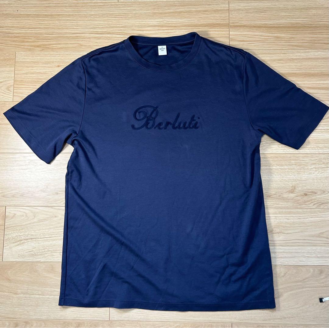 美品　約9.2万円　Berluti ベルルッティ コットン ロゴ刺繍 Tシャツ