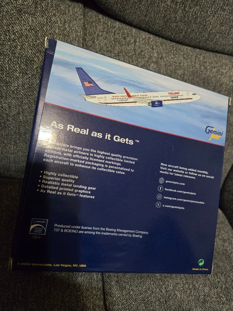トランプ陣営専用機 B737-800W 1/400 GEMINIJETS