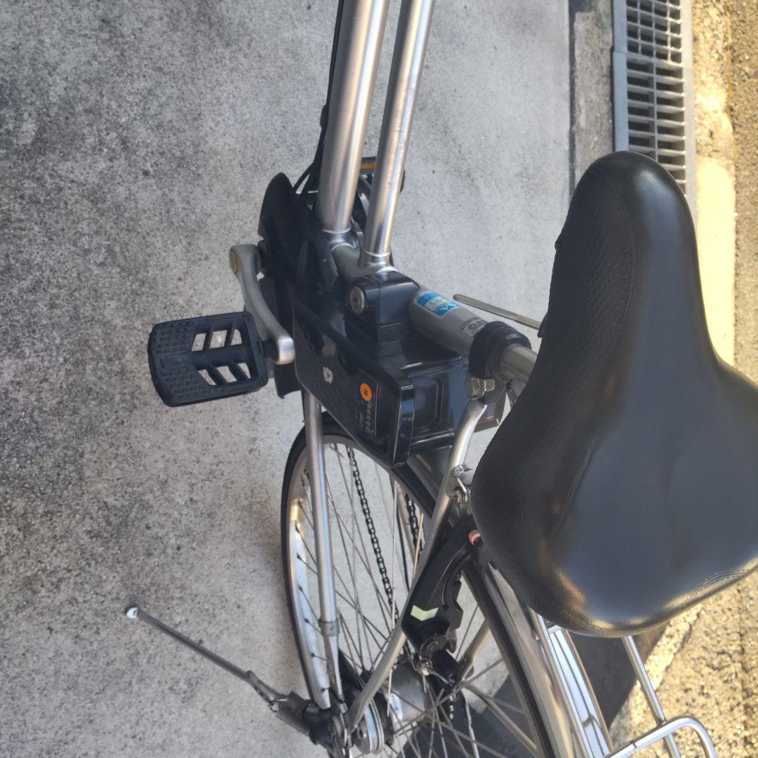 猫*様 電動自転車 シルバー 前カゴ付き