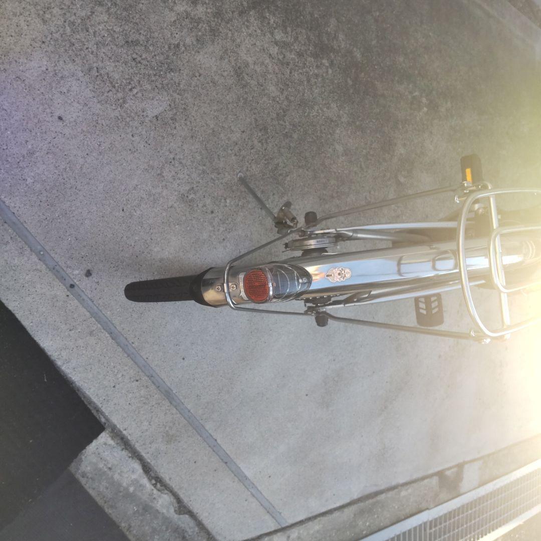 猫*様 電動自転車 シルバー 前カゴ付き