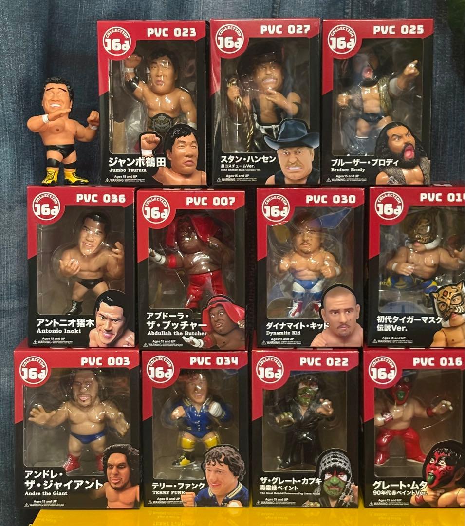 16d フィギュア12体+プロレスリング+カブキサイン　セット