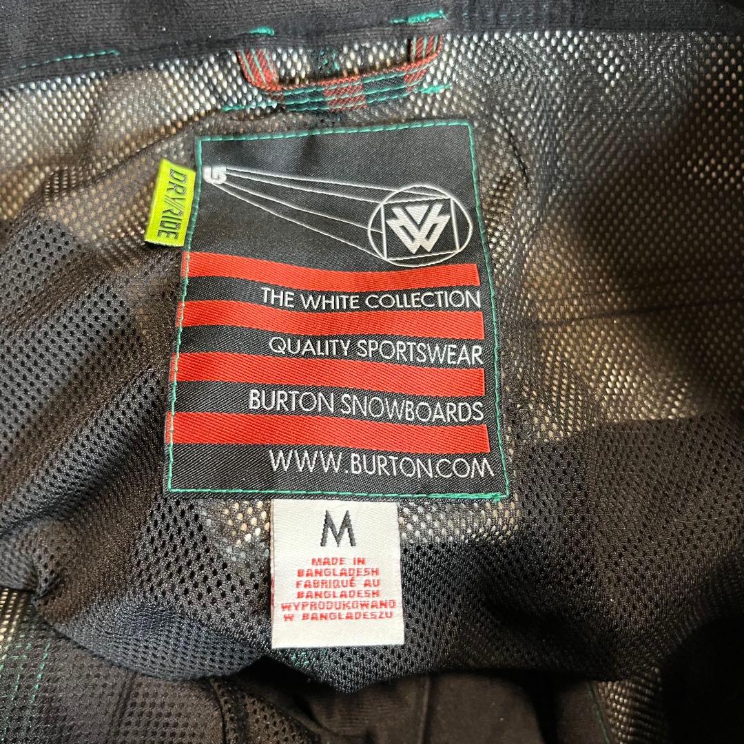 BURTON バートン スノーボードウェア チェック 裏地総柄 M セットアップ