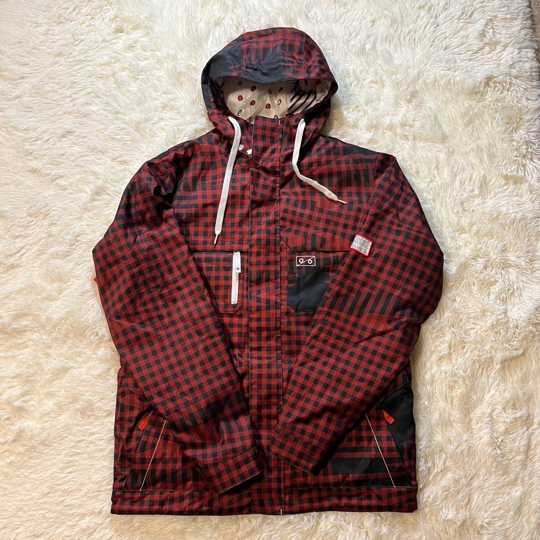 BURTON バートン スノーボードウェア チェック 裏地総柄 M セットアップ