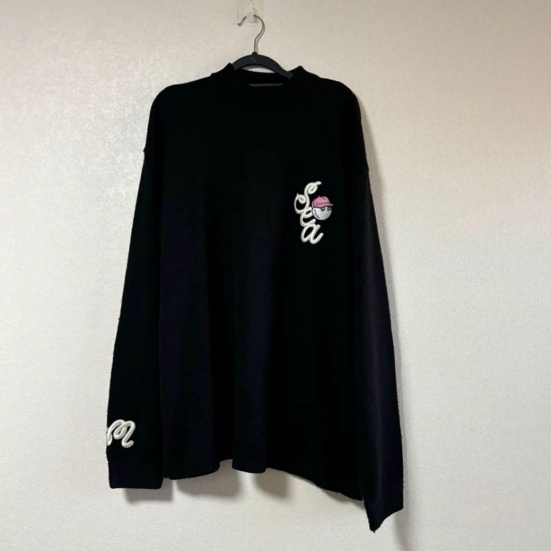 WIND AND SEA × malbon ニット　ゴルフ　ブラック　XL