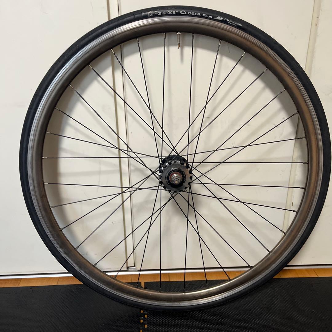 フジフェザー　純正前後ホイール　パナレーサータイヤ装着　23C