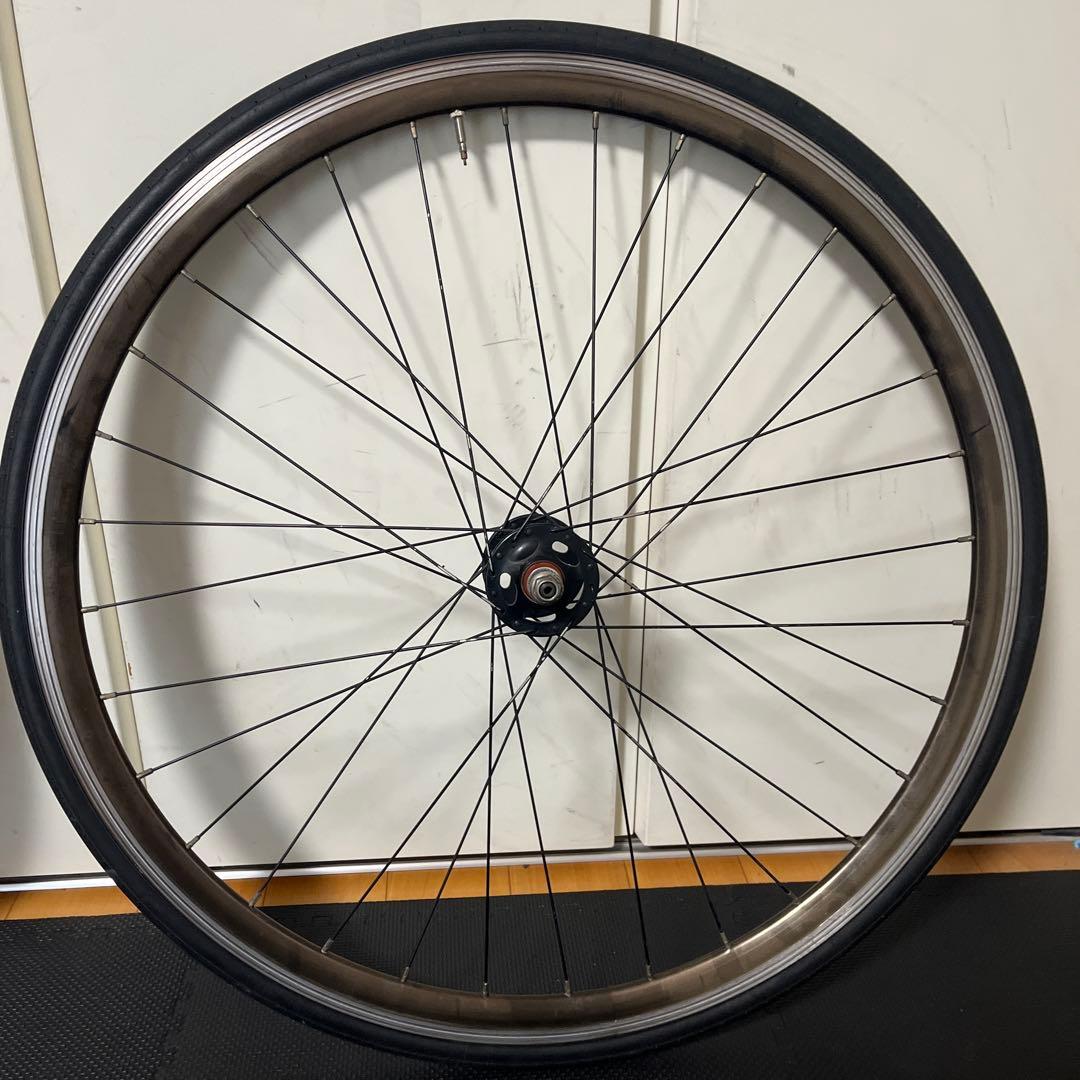 フジフェザー　純正前後ホイール　パナレーサータイヤ装着　23C
