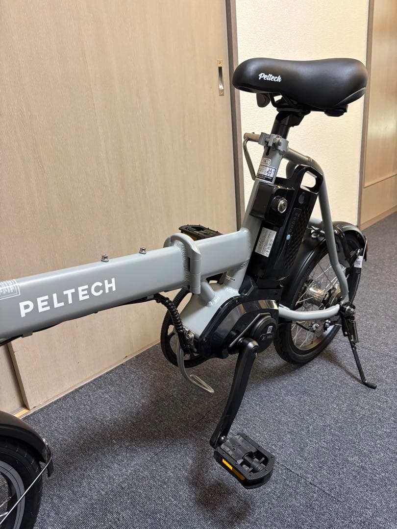 ほぼ新品 カゴ付き PELTECH X-MINI 折り畳み 電動アシスト自転車