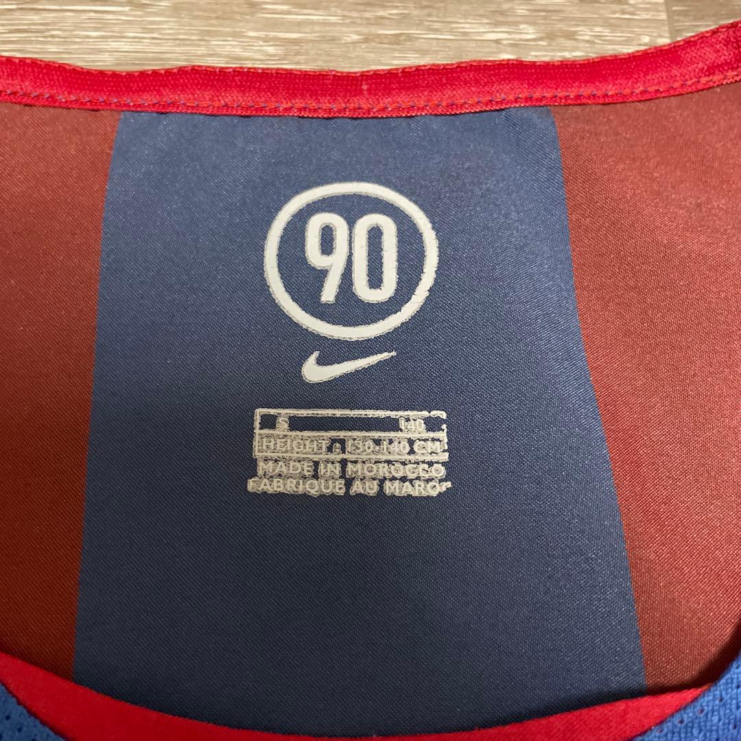 極美品 NIKE FCB FCバルセロナ エンブレム刺繍 ユニフォーム 140