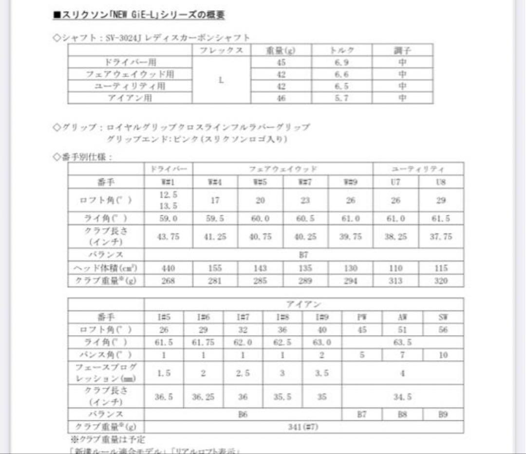 Srixon Gie-L ドライバー 12.5° レディース　Aスリクソン
