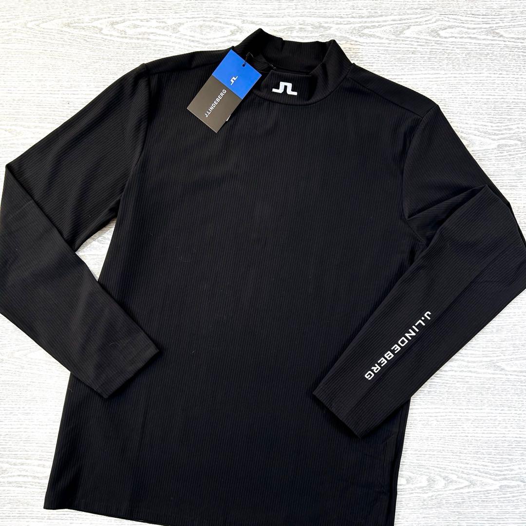 J.LINDEBERG ジェイリンドバーグ ロゴデザイン　モックネックシャツ
