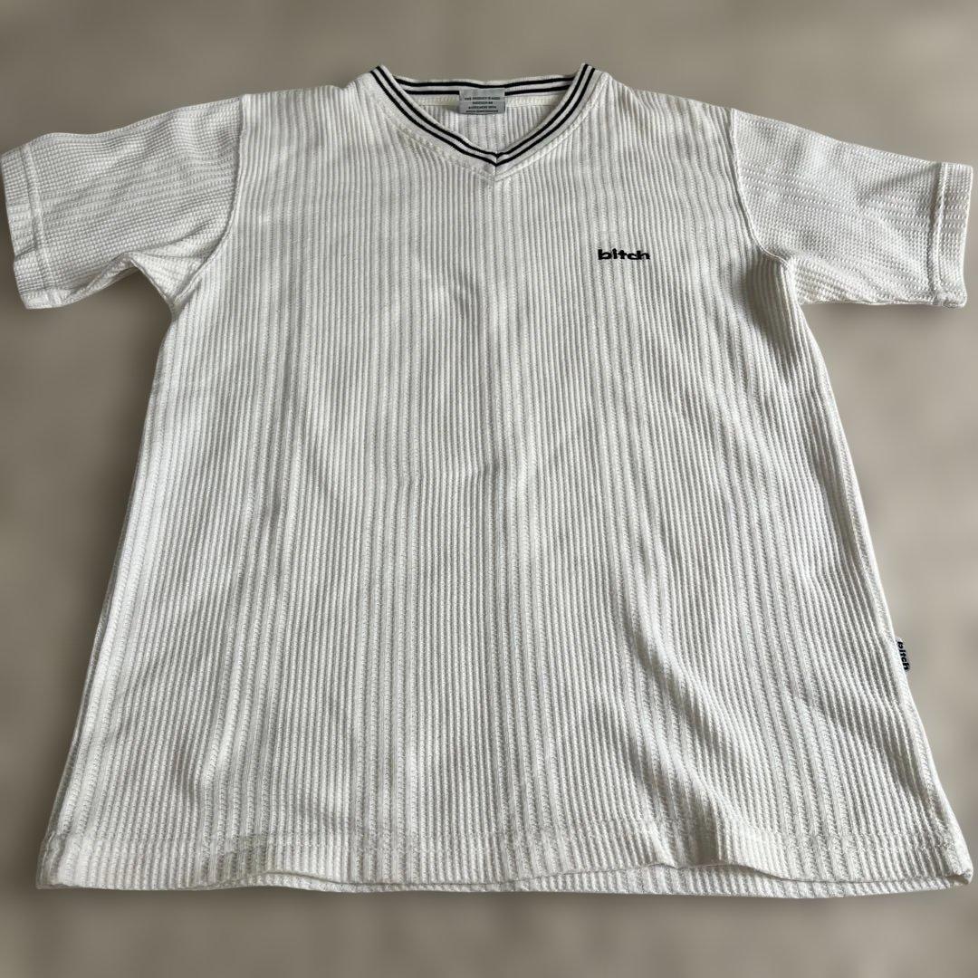 bitch skateboard/ビッチスケートボード/VネックリブTシャツ/