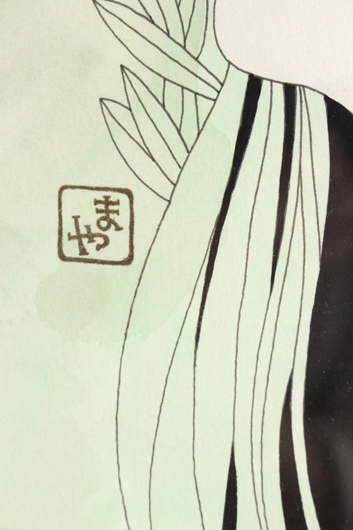 No4853 額装　真椰レイ リトグラフ　「夢」　手彩　刷込み印　箱付　送料無料