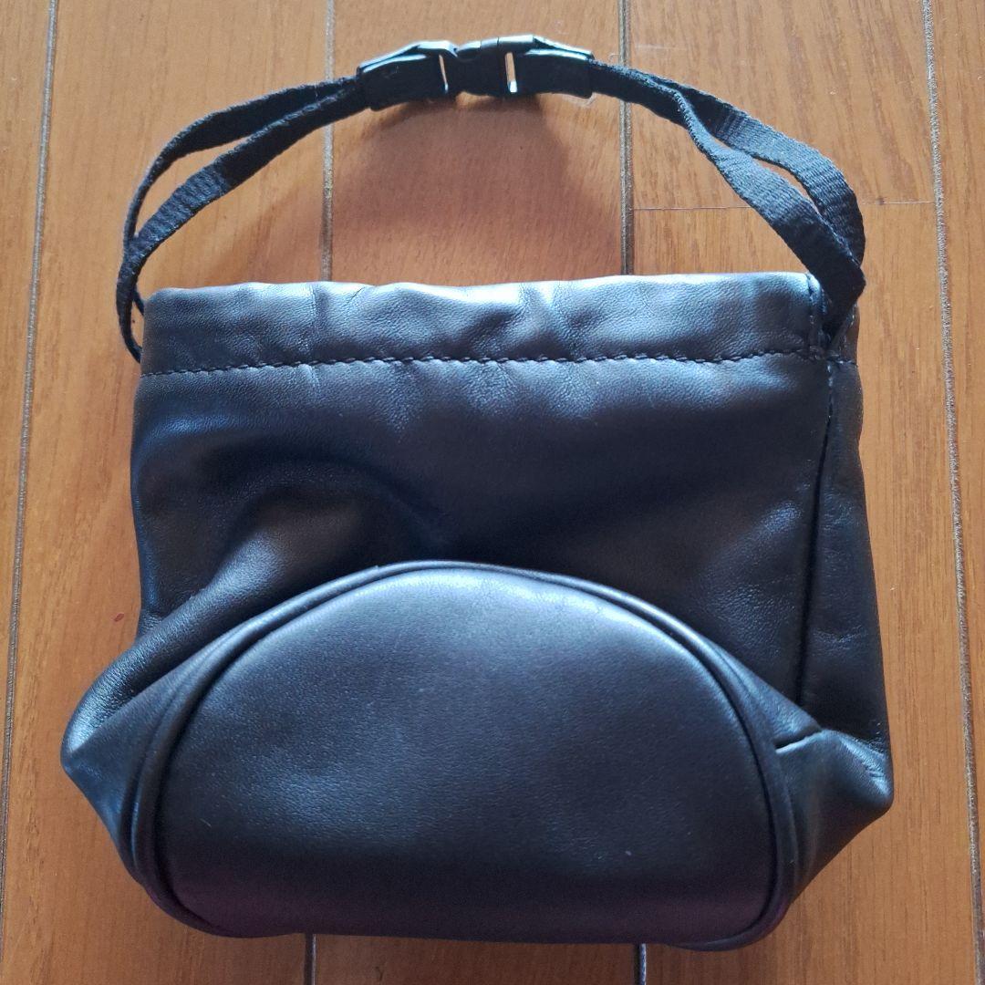 【未使用】TUMI 黒 レザー ゴルフボールアクセサリーポーチ