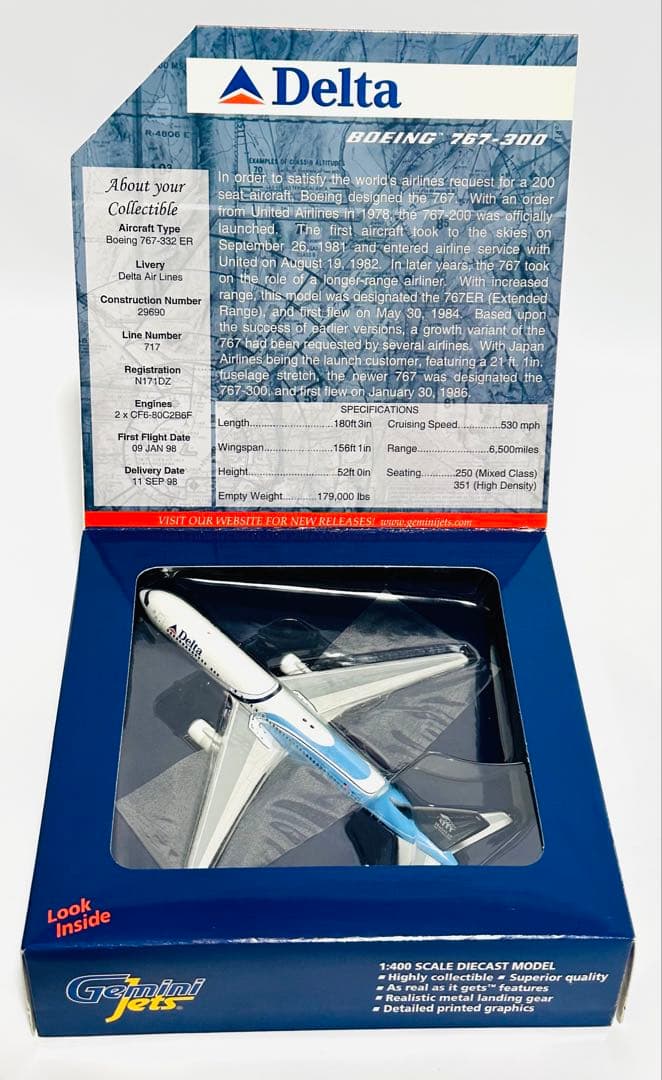 Gemini 1/400 B767-300 デルタ航空 Habitat特別塗装