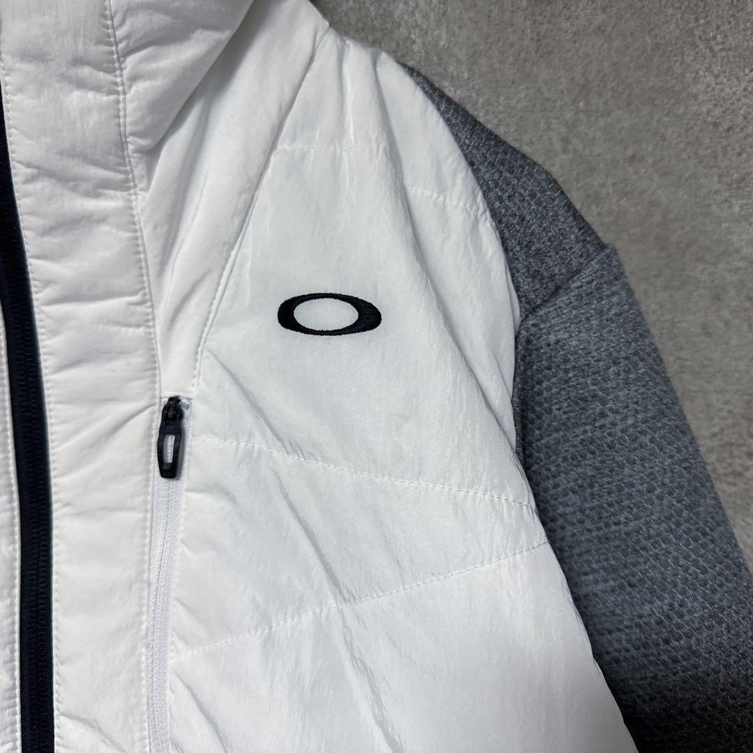 OAKLEY オークリー 中綿入り 切り替え ニット ジャケット ホワイト 長袖