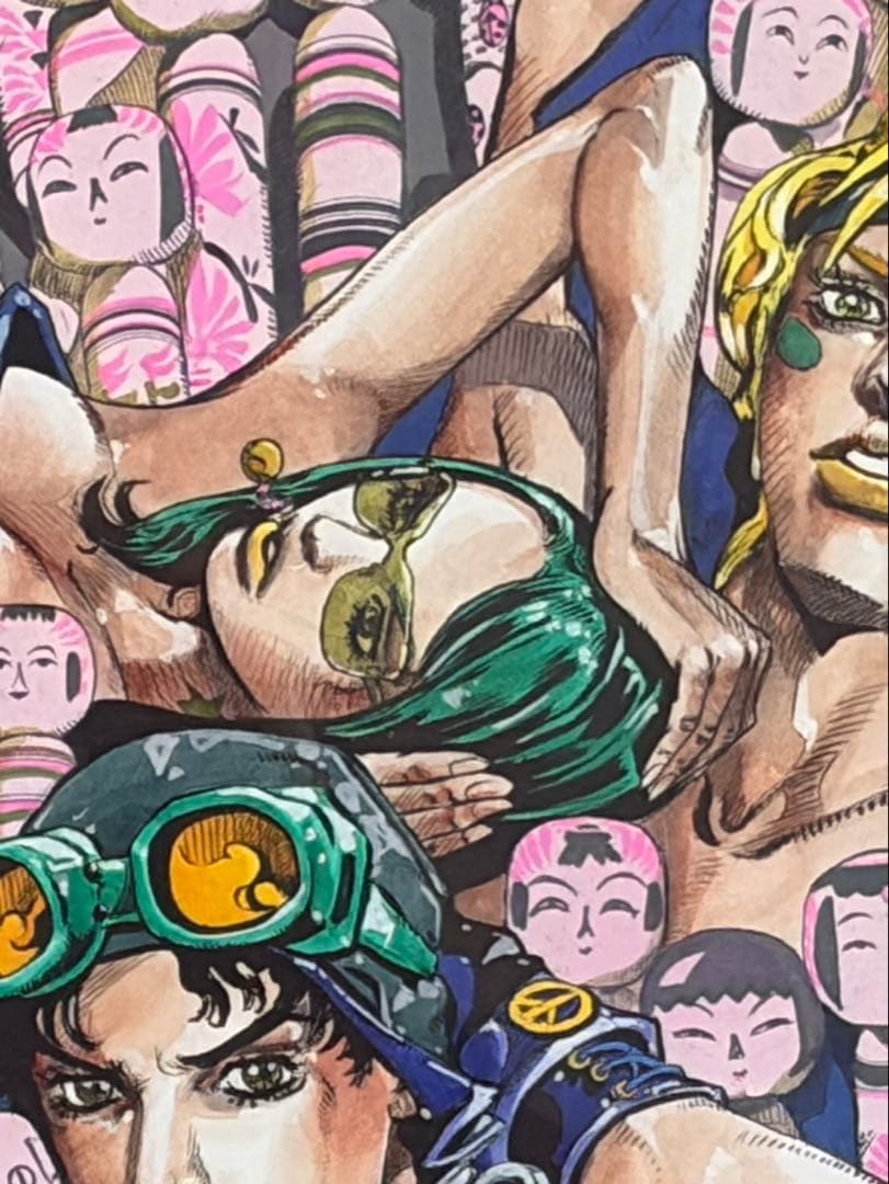 カッコいい！複製原画ー戦闘潮流★ジョジョ★第二部★ジョセフ☆シーザー☆リサリサ☆