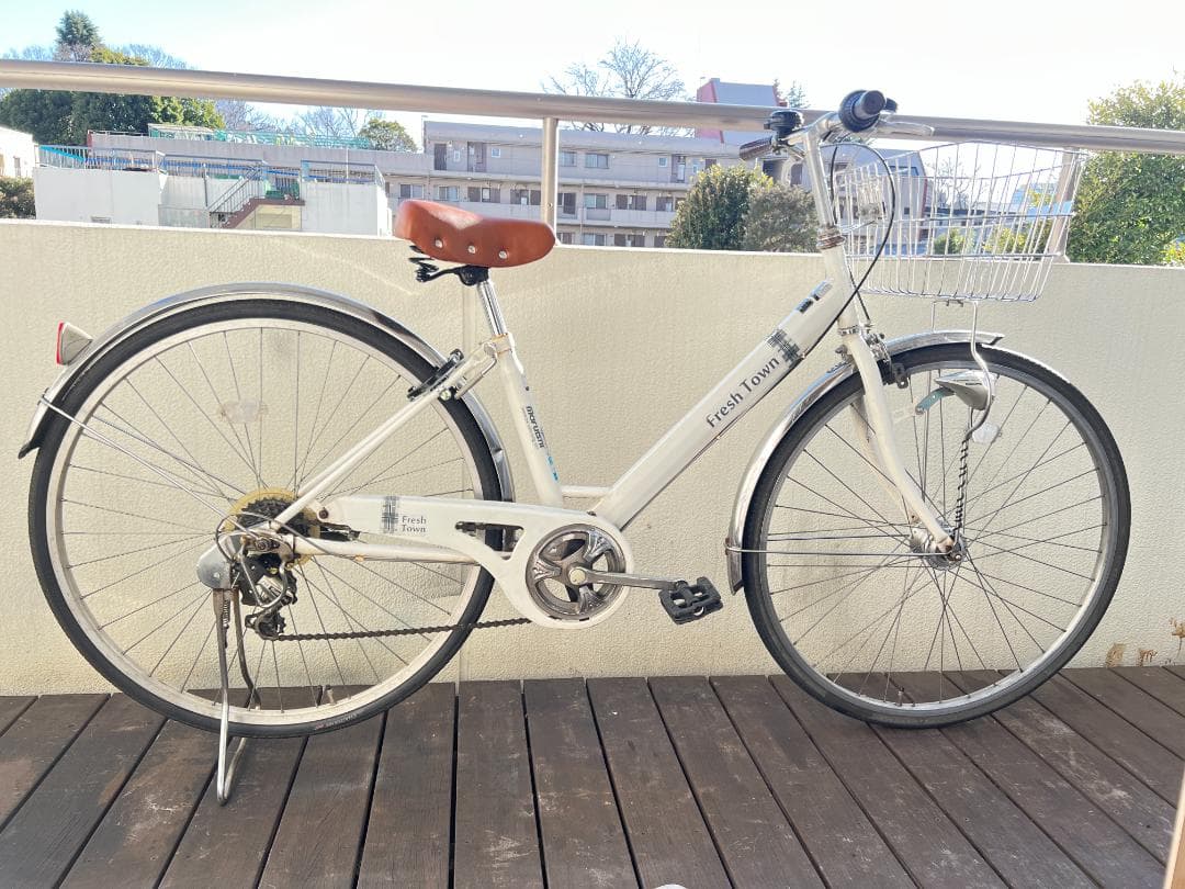 丸石サイクル フレッシュタウンV 27インチ シマノ外装6段　引取専用