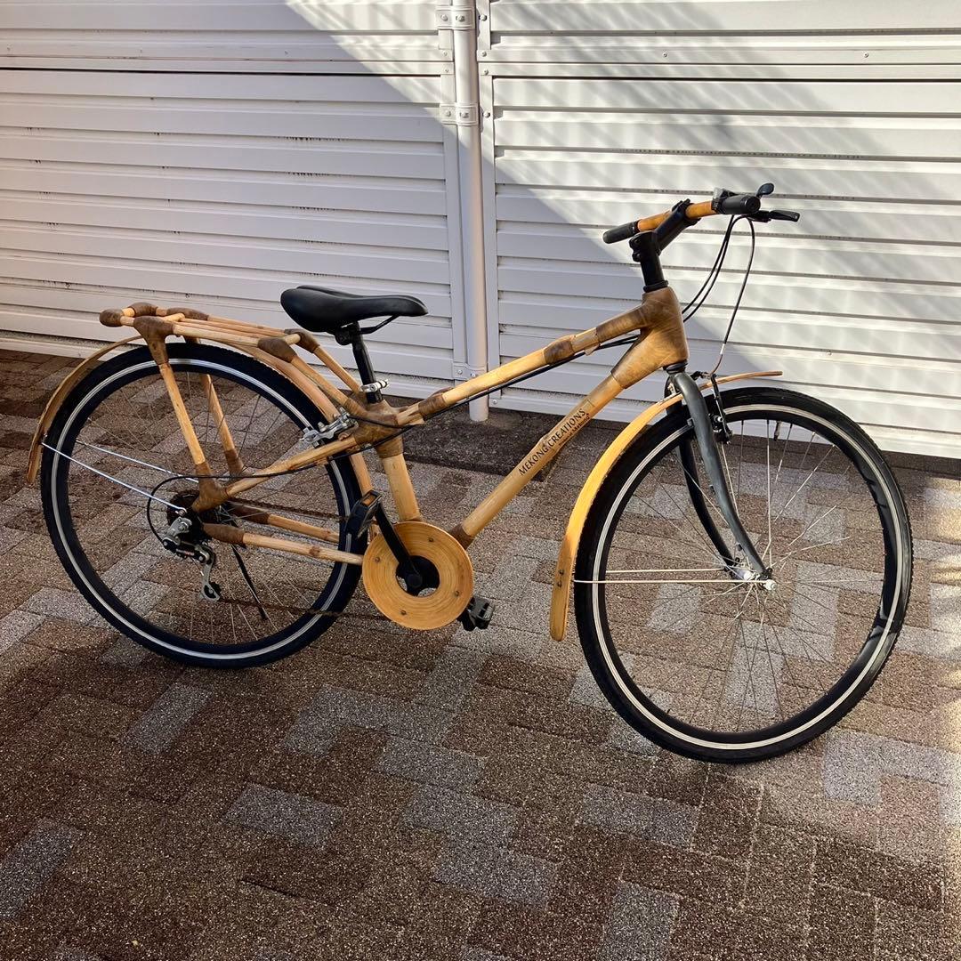 ベトナム製　バンブーバイク　竹製フレーム　竹製自転車