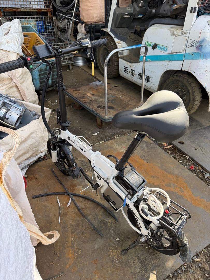 MOBIMAX 電動アシスト自転車 折りたたみ式 ホワイト