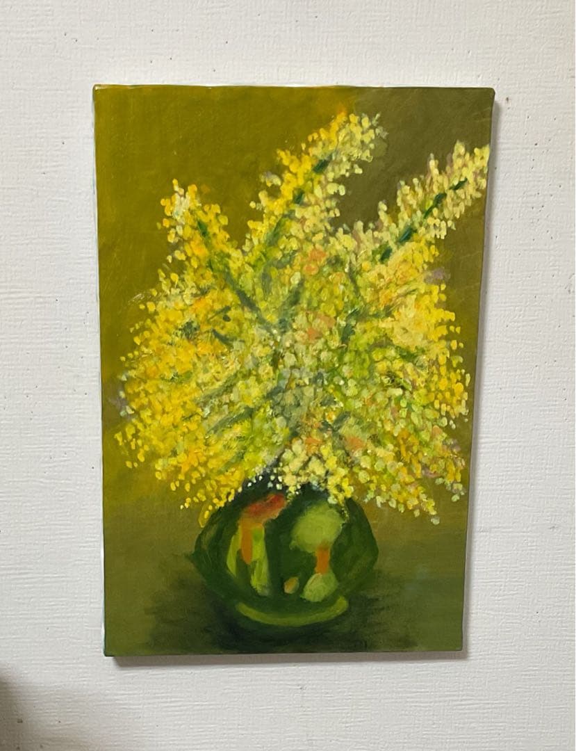 油彩画　「　ミモザ　」　原画　P6号