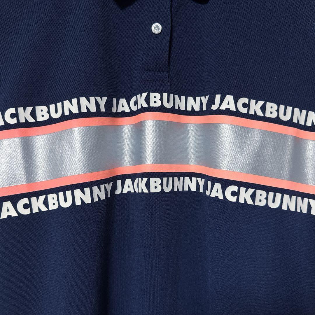 Jack Bunny ジャックバニー ロゴ 半袖 ポロシャツ ネイビー 2
