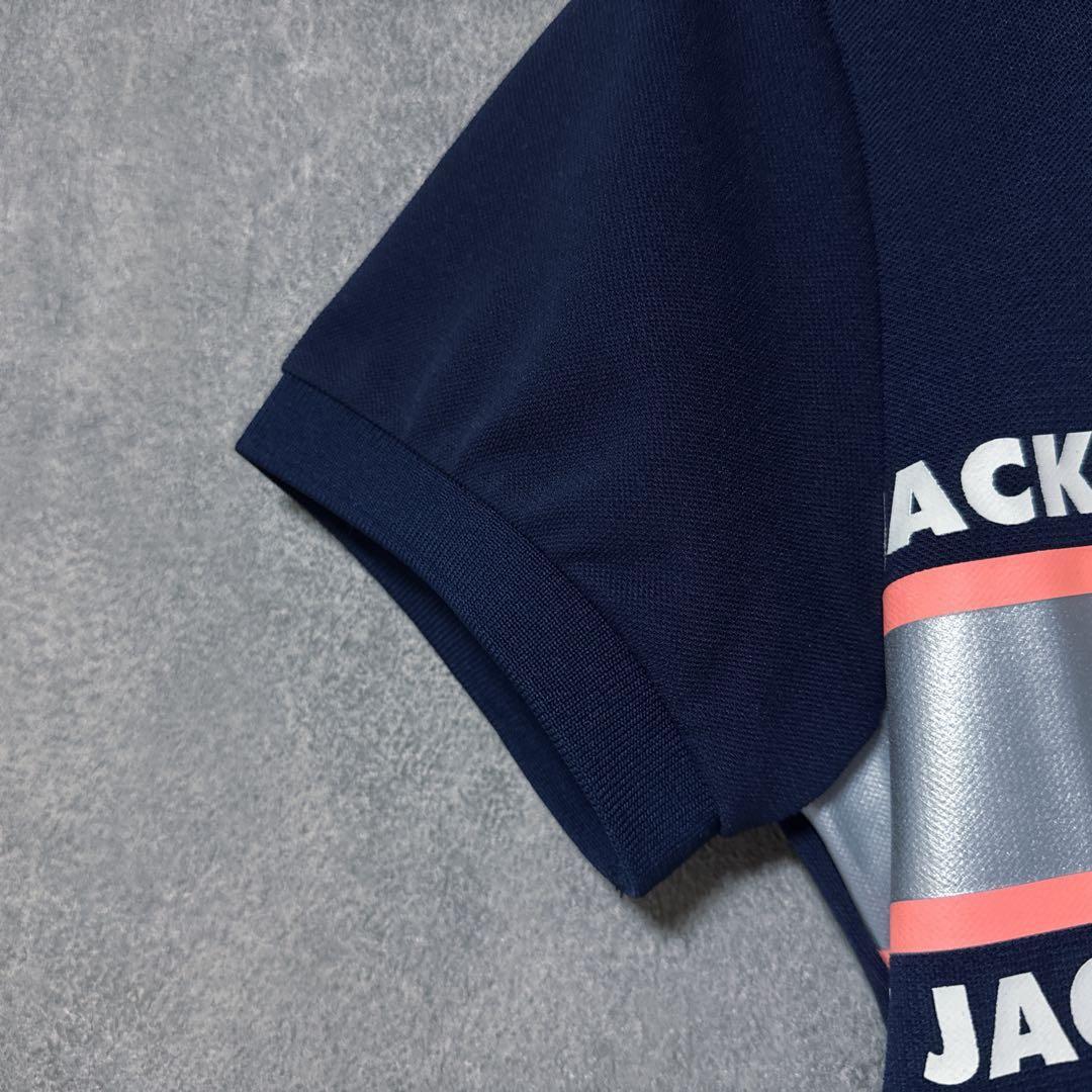 Jack Bunny ジャックバニー ロゴ 半袖 ポロシャツ ネイビー 2