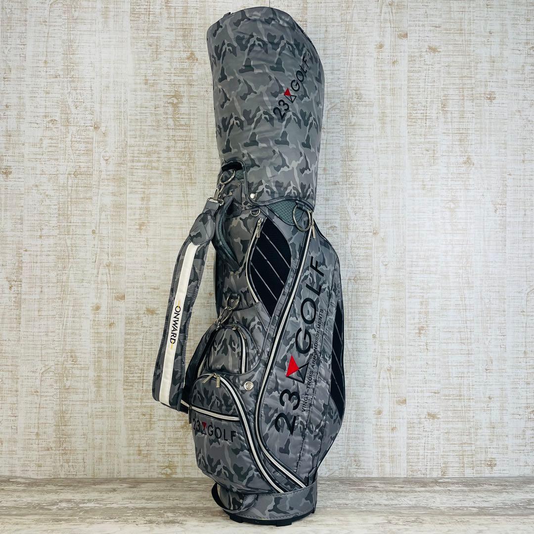 23区GOLF ONWARD グレーカモフラージュ　迷彩　キャディバッグ