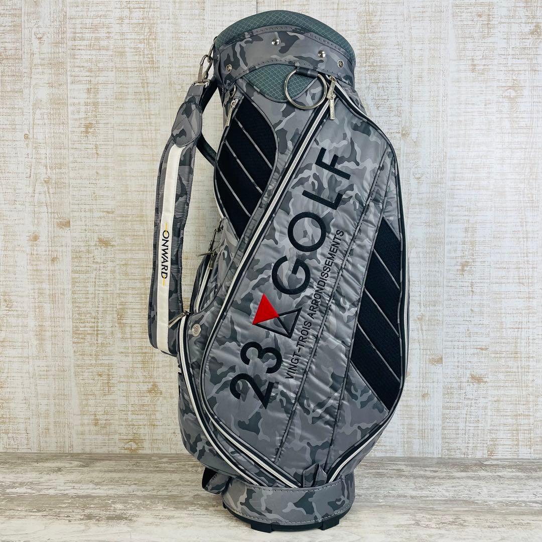 23区GOLF ONWARD グレーカモフラージュ　迷彩　キャディバッグ