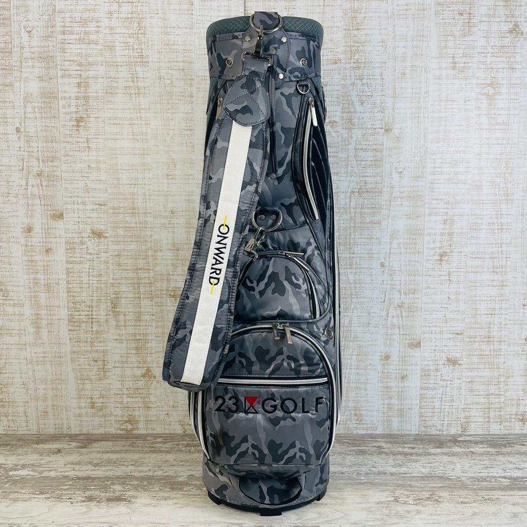 23区GOLF ONWARD グレーカモフラージュ　迷彩　キャディバッグ