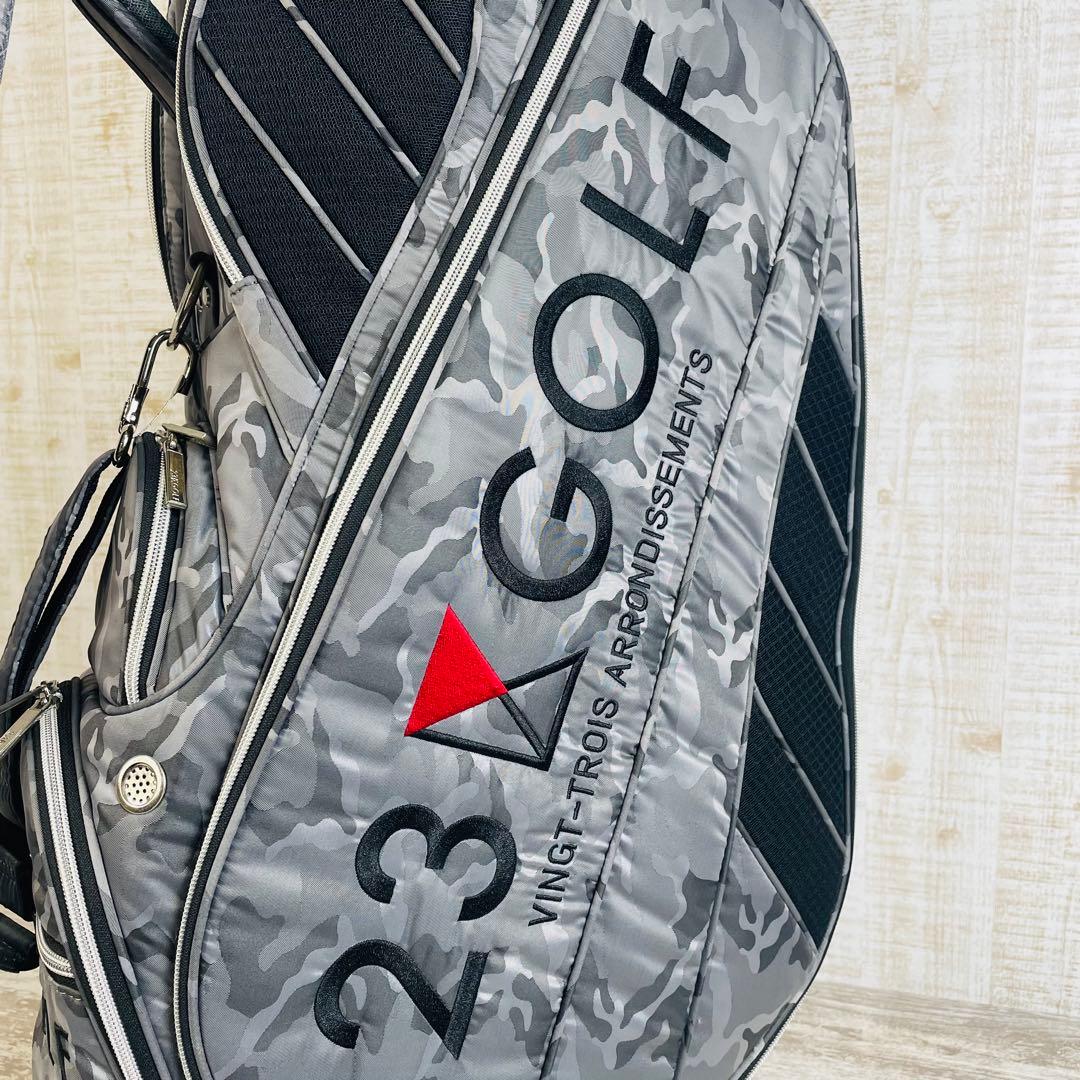 23区GOLF ONWARD グレーカモフラージュ　迷彩　キャディバッグ