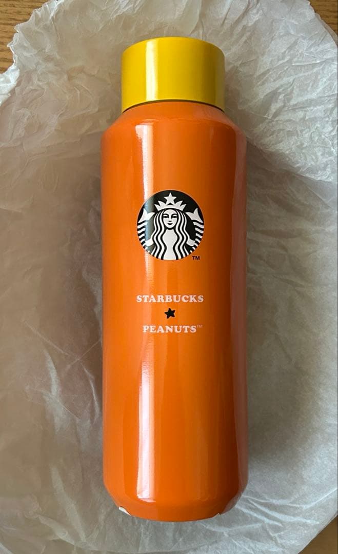 スターバックス スヌーピー　ステンレスボトル ★オレンジ★starbucks