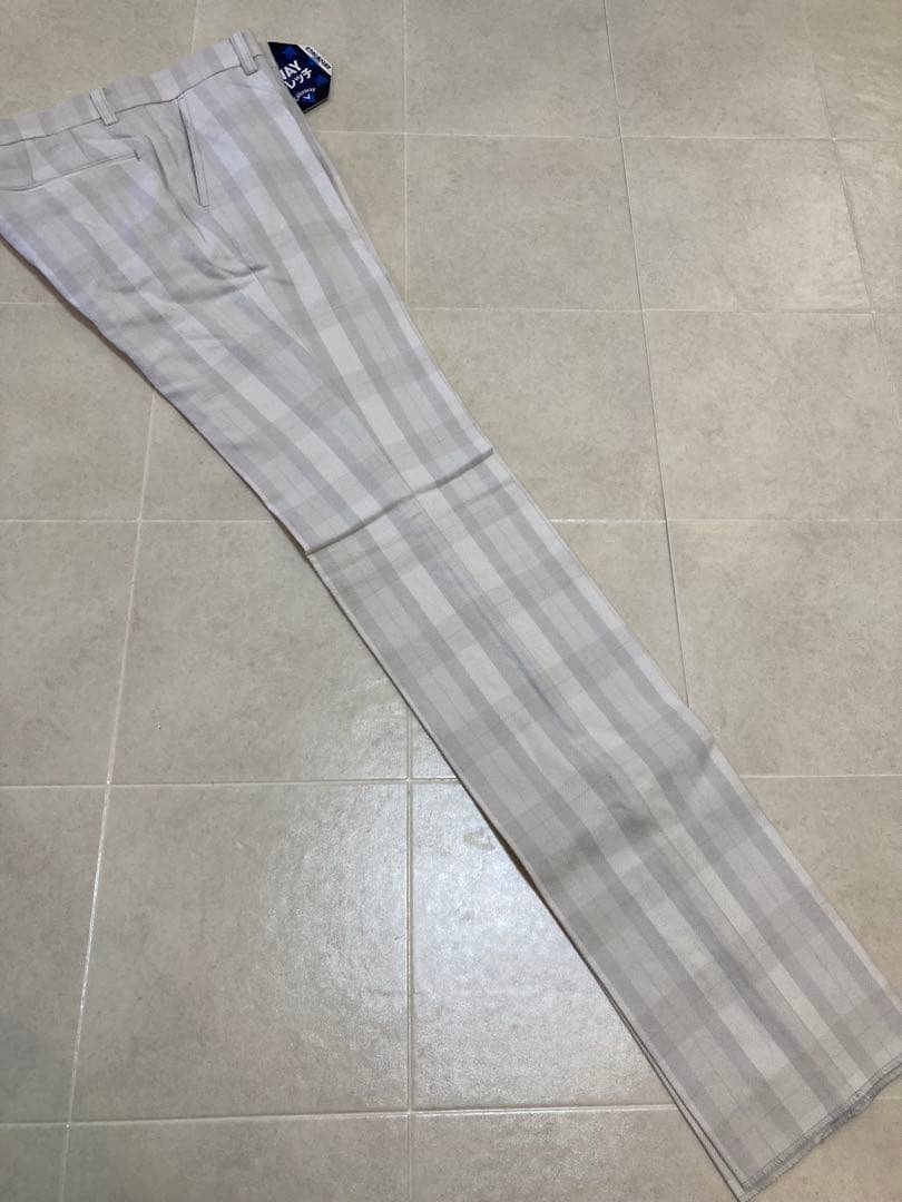 キャロウェイグレーチェックゴルフパンツWARM