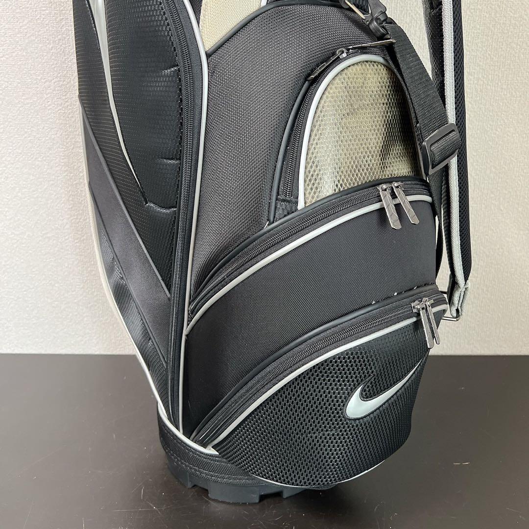 希少 NIKEナイキ キャディバッグブラックシルバー 6分割 9型 ゴルフバッグ