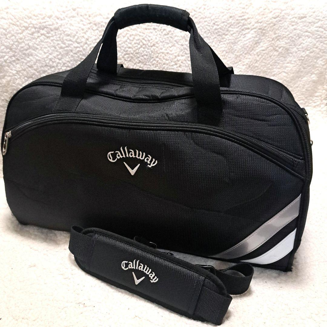 【美品】Callaway キャロウェイ ゴルフ ボストンバッグ シューズ収納 黒