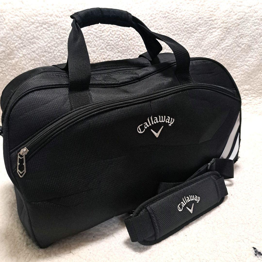 【美品】Callaway キャロウェイ ゴルフ ボストンバッグ シューズ収納 黒