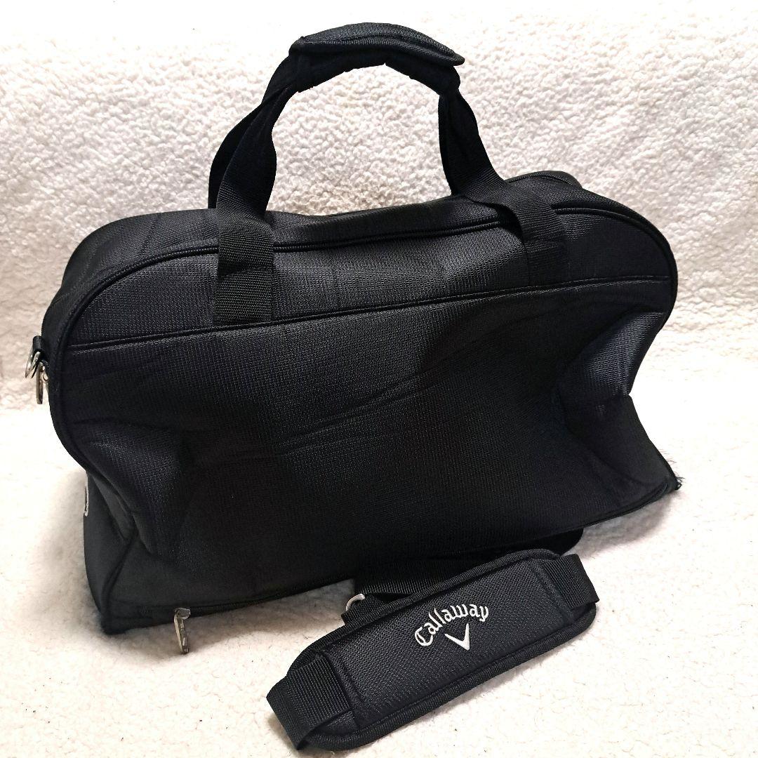 【美品】Callaway キャロウェイ ゴルフ ボストンバッグ シューズ収納 黒