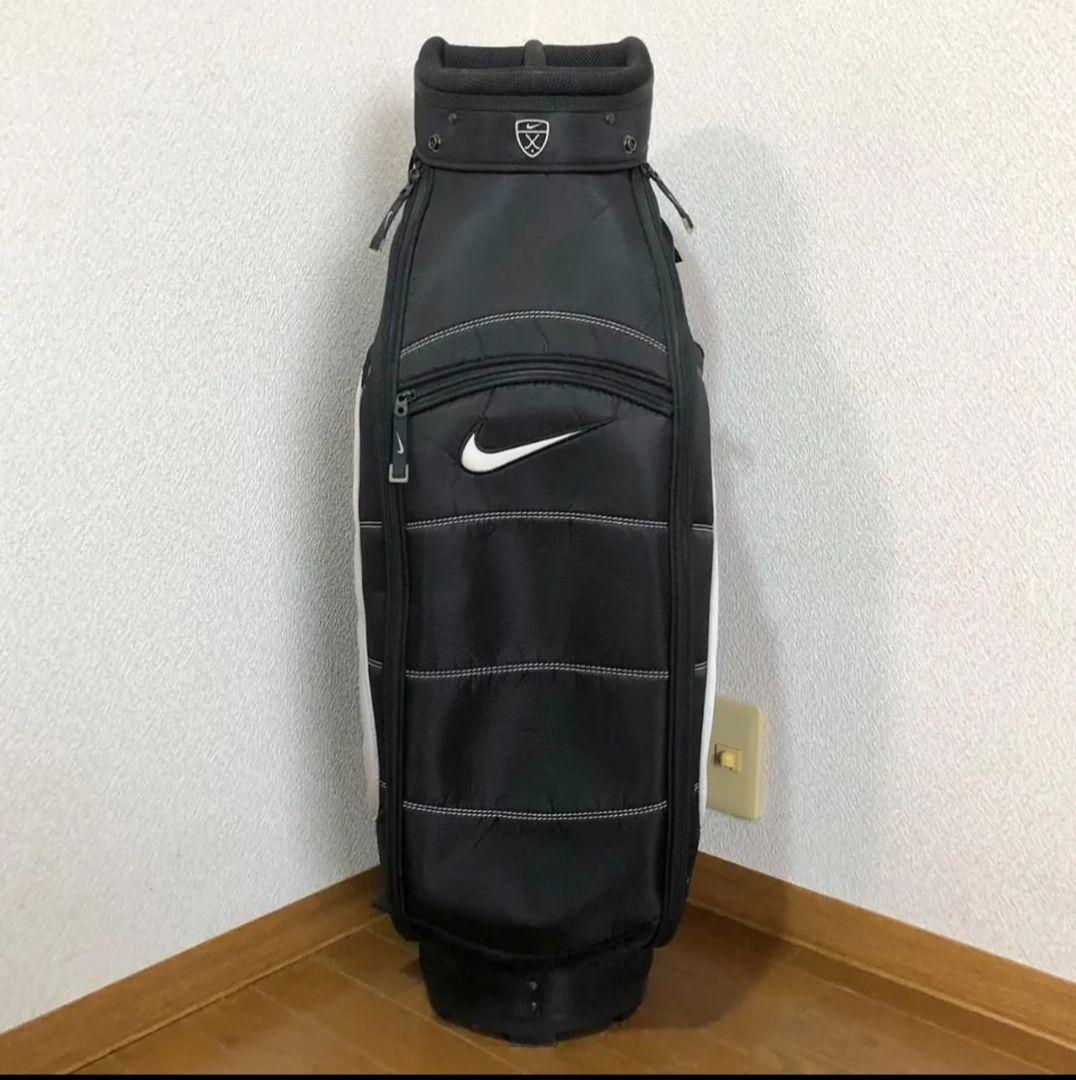 Nike キャディバッグ 黒/白 ストライプデザイン