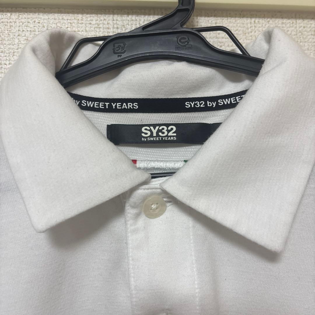 SY32 ホワイト ポロシャツ