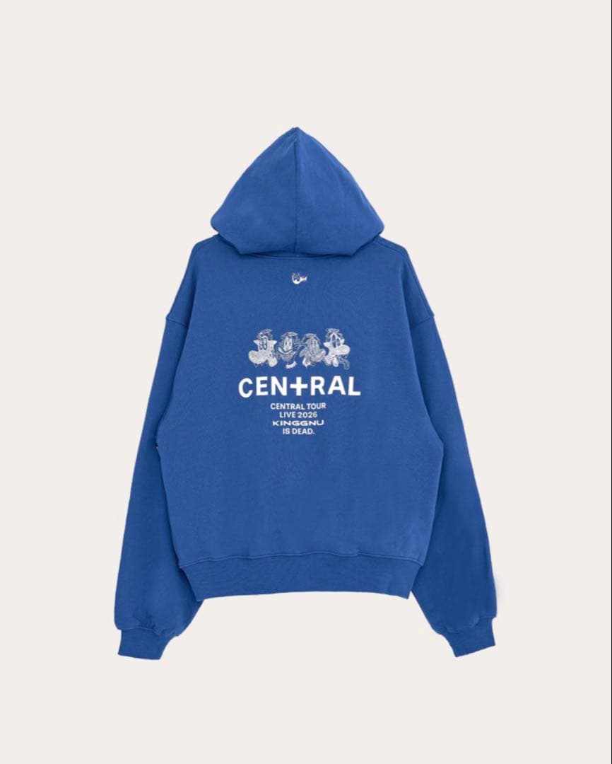 King Gnu CEN+RAL TOUR HOODIE ブルー M