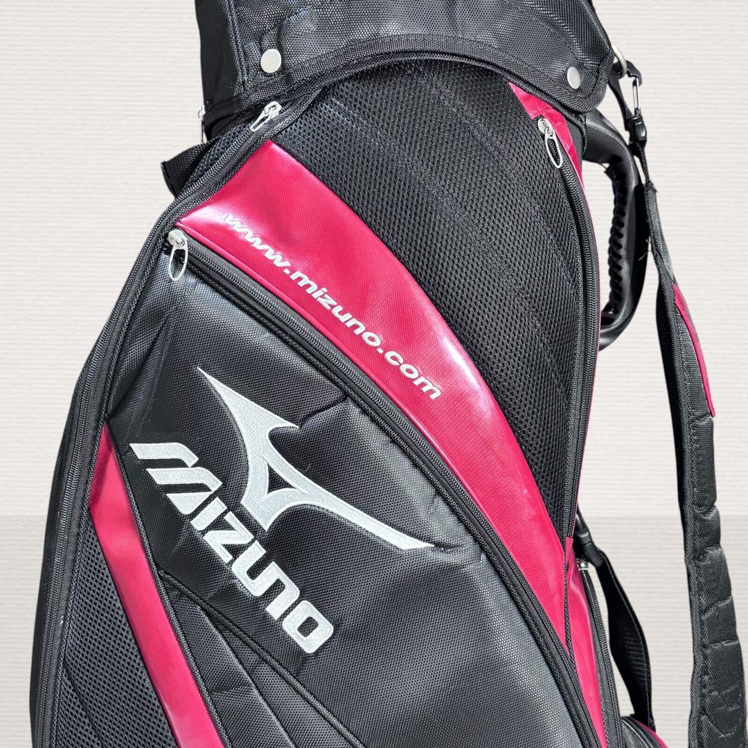 ✨良品✨ Mizuno ミズノスポーツ キャディバッグ 9型 ブラック/ レッド