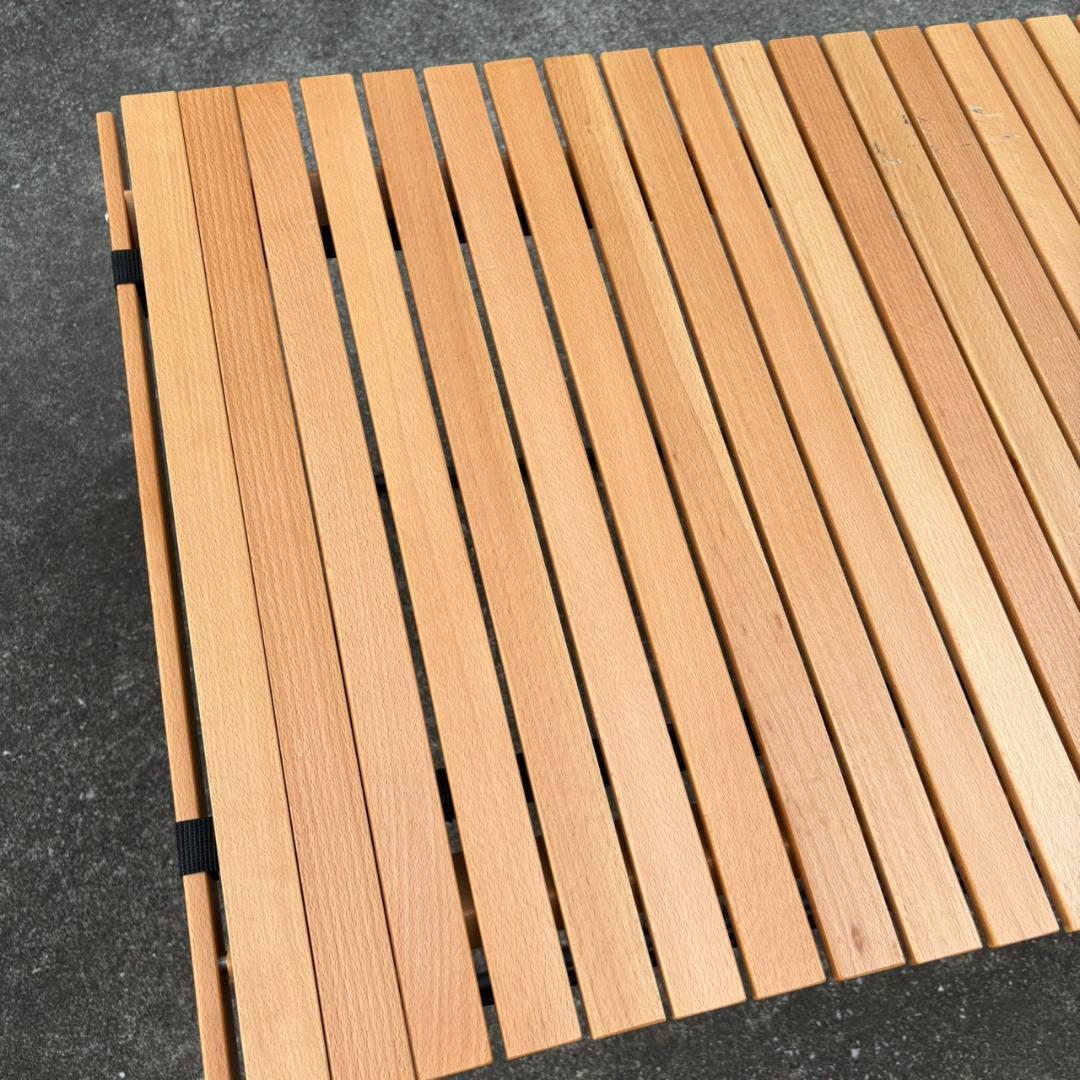 FIELDOOR 折りたたみテーブル 木製天板 90×60×45