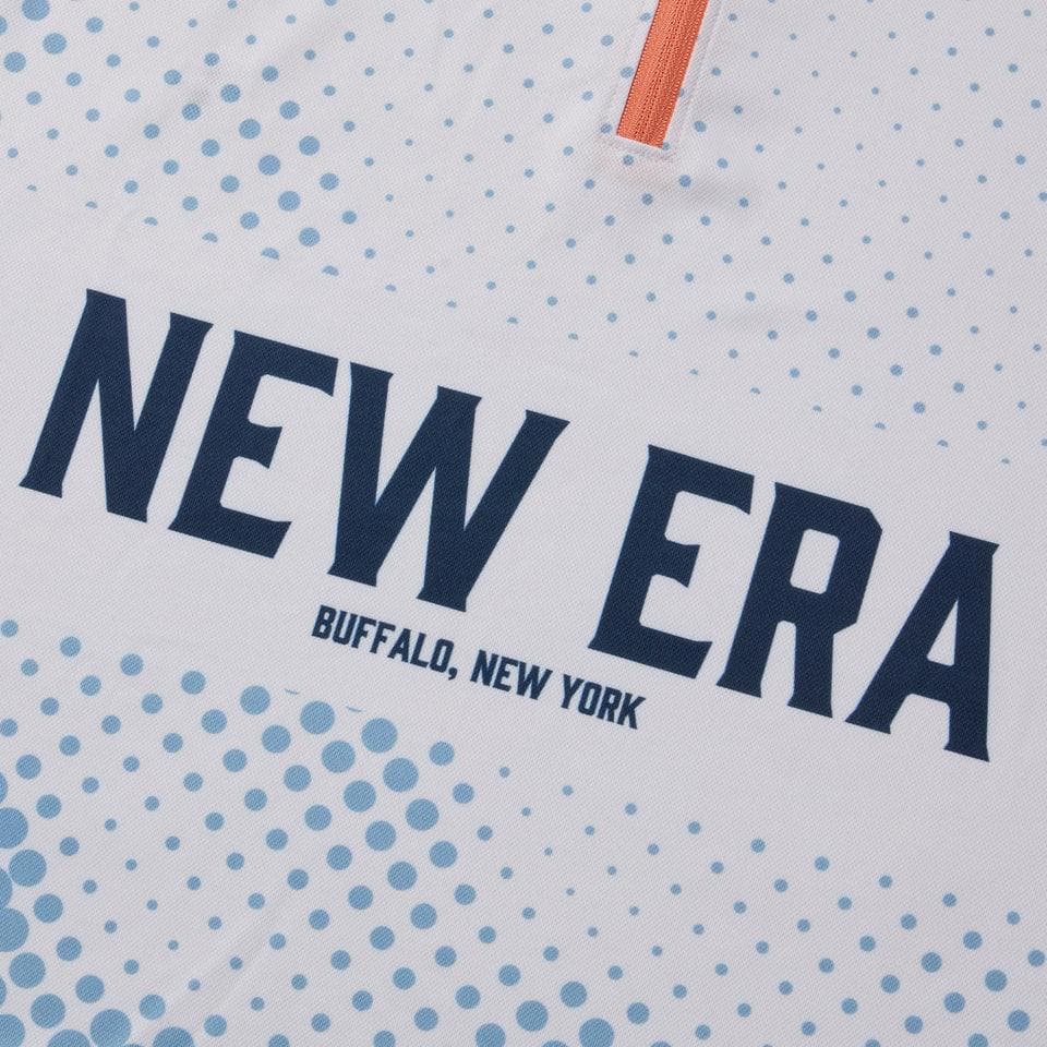 NEWERA GOLF 長袖 ハーフジップ ポロシャツ ホワイト Lサイズ