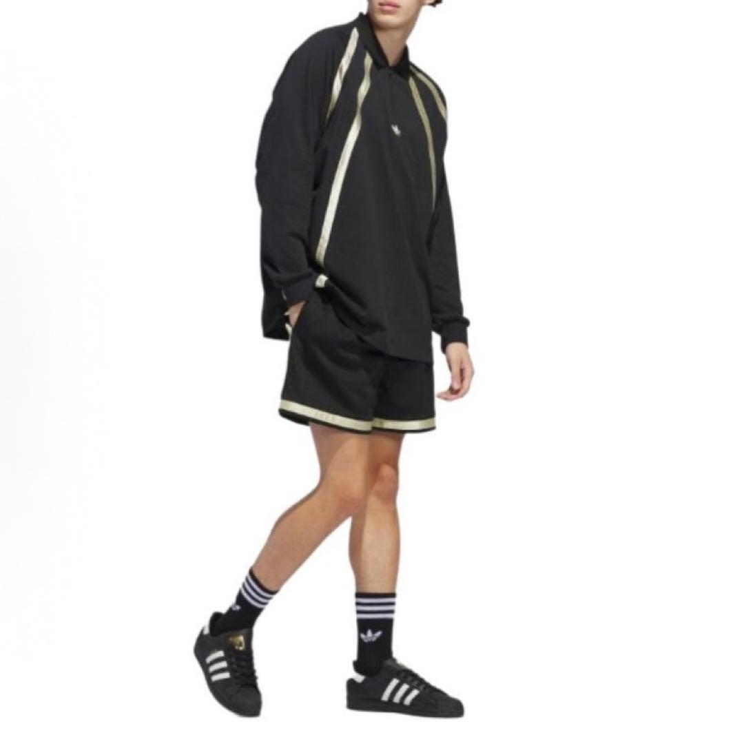 海外限定L ADIDAS ラグビー ポロTシャツブラック　IR6377