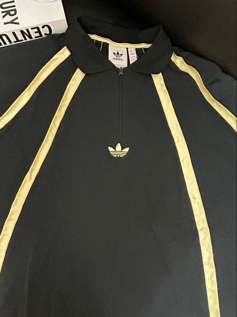 海外限定L ADIDAS ラグビー ポロTシャツブラック　IR6377