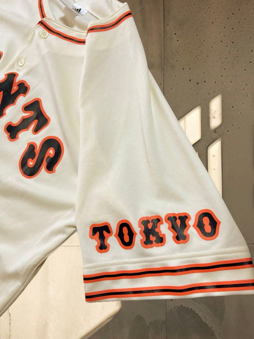 adidas 読売ジャイアンツ ベースボールシャツ クリーム L ユニフォーム
