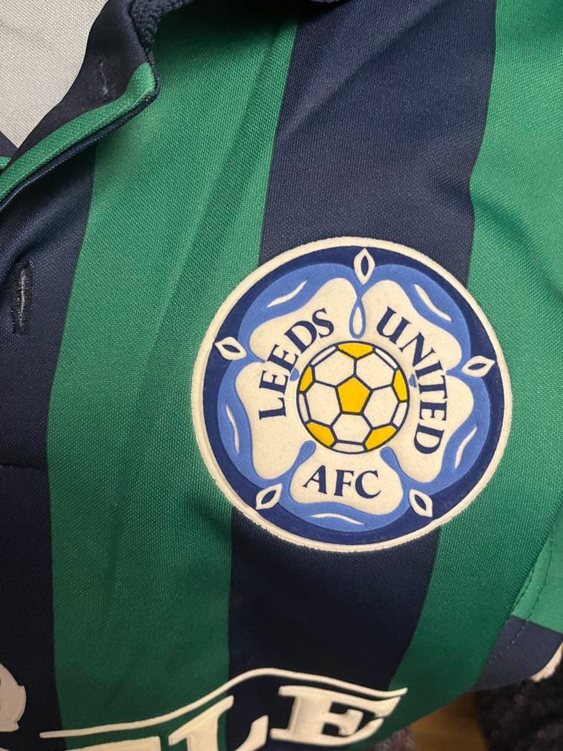 Leeds United AFC ストライプシャツ Asics 美品