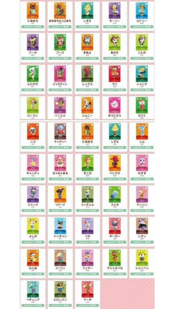 どうぶつの森 amiiboカード 第5弾 コンプリートセット