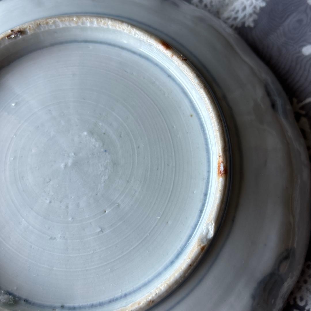 古伊万里　骨董　アンティーク　色絵赤絵梅竹千鳥文　7寸皿　2枚セット